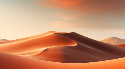 Fototapeta na wymiar Desert Landscape with Golden Sand Dunes Wallpaper