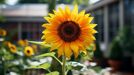 Vibrant Sunflower in a Garden