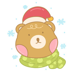 Christmas cute bear