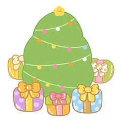 christmas tree with gifts