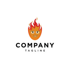 Fire mascot logo icon vector template.eps