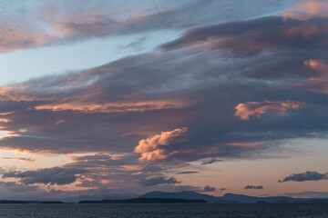 Coastal landscape from Lime Kiln State Park on San Juan Island in Northwest Washington