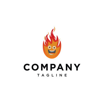 Fire mascot logo icon vector template.eps