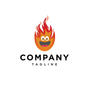 Fire mascot logo icon vector template.eps