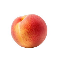 Peach isolated on transparent background. Generative Ai. 