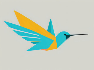 Obraz premium gelb grüner Kolibri