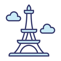 Eiffel tower icon vector on trendy design