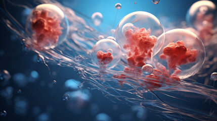 Creative image of embryonic stem cells cellular