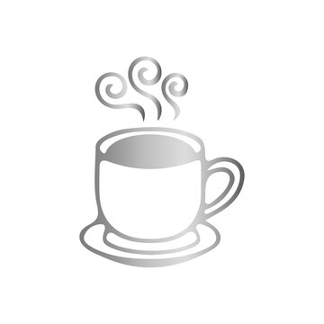 silver coffee cup icon