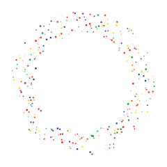 Colorful circle halftone dots pattern vector on the white background.