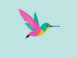 Obraz premium pink grüner Kolibri