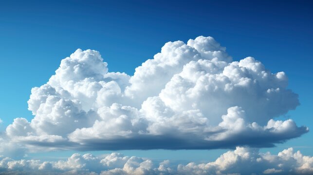 White Clouds Hanging Against Blue Sky, HD, Background Wallpaper, Desktop Wallpaper 
