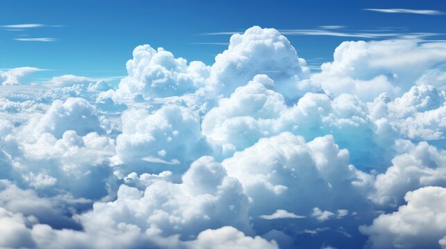 White Fluffy Cloud Clean Blue Sky, HD, Background Wallpaper, Desktop Wallpaper 