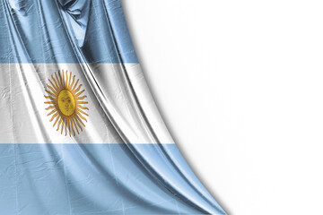 Argentina flag. Argentinian flag on transparent background. 