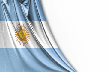 Argentina flag. Argentinian flag on transparent background.