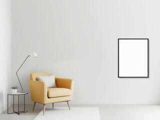 schwarzer Bilderrahmen hängend