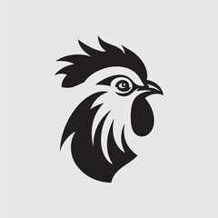 Rooster Head Logo Vector Images