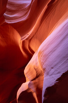 Abstract details of the red walls of Antelope Canyon X in Arizona, USA