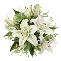 Fototapeta na wymiar bouquet of lilies