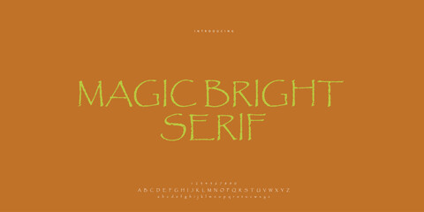 Hand drawn elegant alphabet letters font and number. Classic Lettering Minimal Fashion Designs. Typography modern Sen serif fonts regular decorative vintage concept. vector illustration © SyedMuhammad