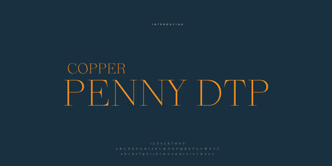 Hand drawn elegant alphabet letters font and number. Classic Lettering Minimal Fashion Designs. Typography modern Sen serif fonts regular decorative vintage concept. vector illustration © SyedMuhammad