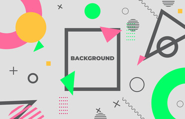 Flat abstract background with geometric shapes