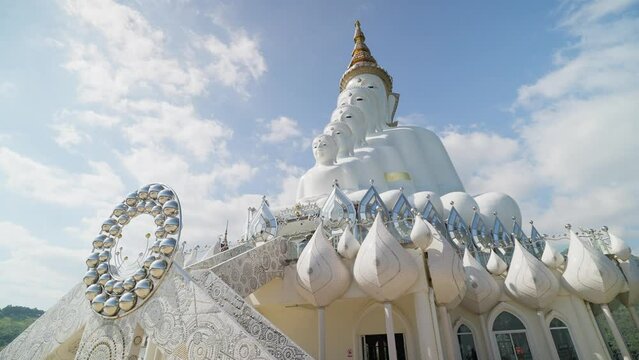 Beautiful famous temple in Phetchabun, Thailand Wat Pha Sorn Kaew or Phra Thart Pha Kaew buddhist monastery and temple in a mountain location at Khao Kor. Landmark of khao kor