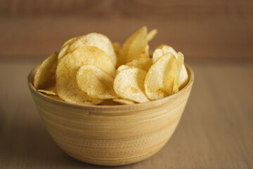 potato chips in a bowl