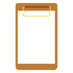 Elegant Writing Board with Crisp White Paper and Rich Brown Wooden Base