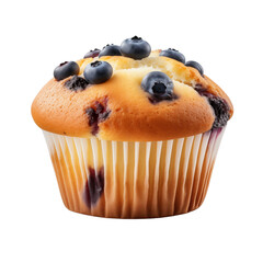 Muffin cake isolated on Transparent, AI generated