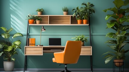 Minimalist home office design with sleek furniture