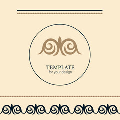 Template for your design. Ornamental elements and motifs of Kazakh, Kyrgyz, Uzbek, national Asian decor for packaging, boxes, banner and print design. Nomad style. Vector.	
