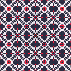 Classic ornament. Decorative seamless pattern with ornamental elements for designer wallpaper, trendy print, trendy decor, home textile, retro decor. Vector.