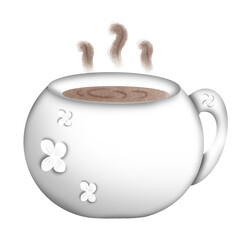 coffee cup and croissant