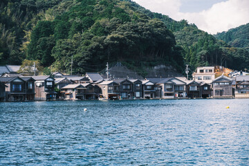 Fototapeta premium A lifestyle that successfully coexists with the sea【Ine Fishing Village】