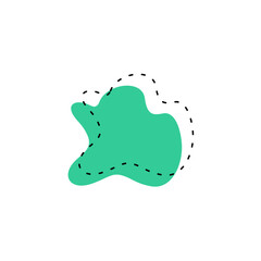 turquoise green splash element set vector