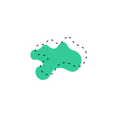turquoise green splash element set vector