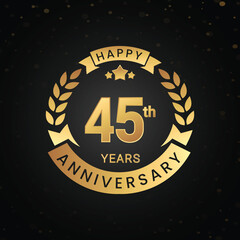 Fototapeta premium Elegance Personified Custom 45th Anniversary Image Design in High-Resolution Vector 