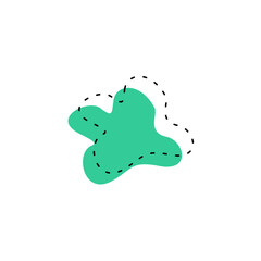turquoise green splash element set vector