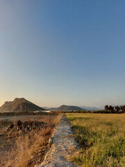 landscape with lake and sky