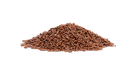 Candy Sprinkle Pile, Donut Chocolate Sprinkles Isolated, Sweet Brown Glaze Decoration, Chocolate Vermicelli