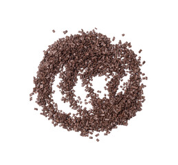 Chocolate Sprinkle Pile Isolated, Candy Sprinkles Flakes, Sweet Brown Flakes Glaze Decoration