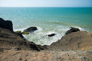 Rocky coast of Cabo de la Vela in La Guajira
