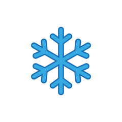 blue Snowflake Icon. Winter background - 686042360
