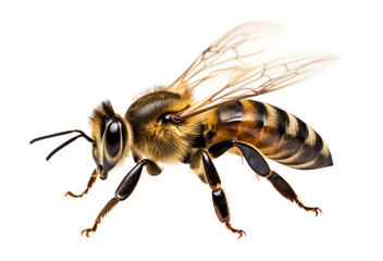honey bee isolated on transparent or white background