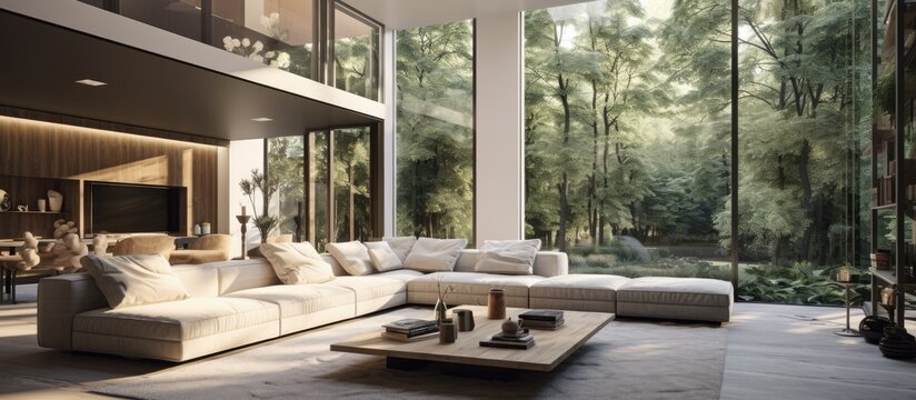 Gorgeous interior with a living room view.