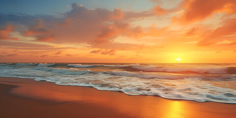 Seascape in the early morning. sunrise over the sea. nature landscape