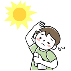 炎天下の男の子