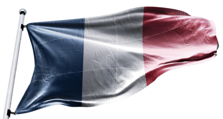 france flag with transparent background.