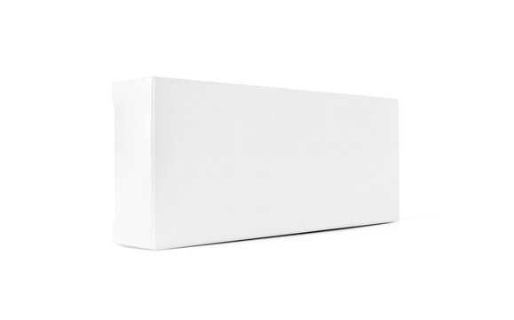 Blank white cardboard paper box for products design mock-up